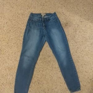 High waisted skinny jeans